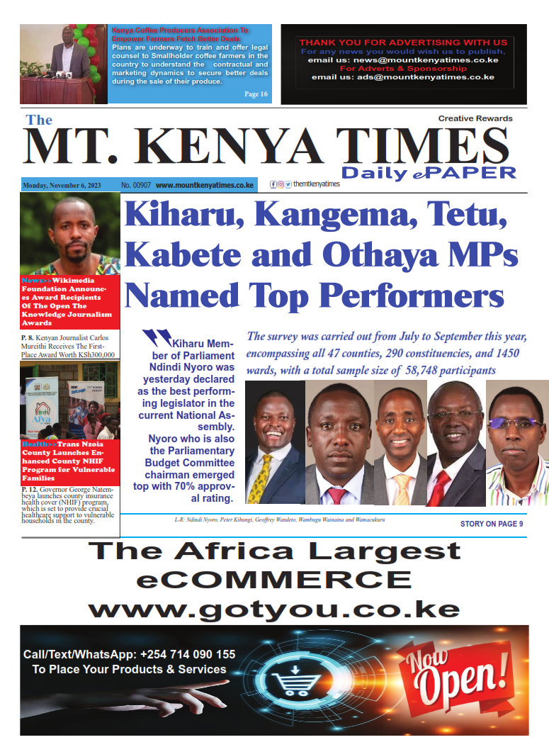 Nov 6, 2023 Mt Kenya Times ePAPER_001