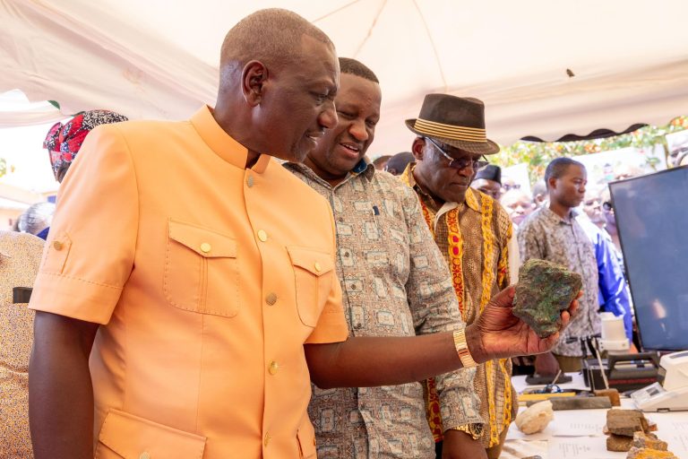 President Ruto at Voi Gemstone Value Addition and Marketing Centre, in Taita Taveta County