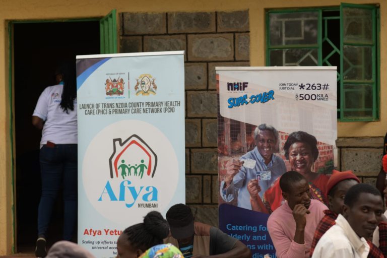 Residents of sikhendu ward in Trans Nzoia county lining to give out the 90kg bag of maize.