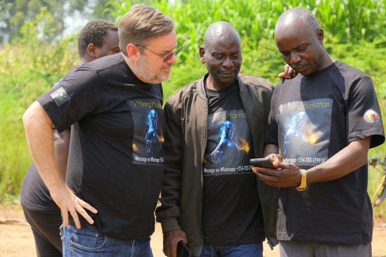 CEO Hales Matt guides Lolghorian gold miners in utilizing modified AI Whatsapp, enhancing their access to crucial information for efficient farming operations.