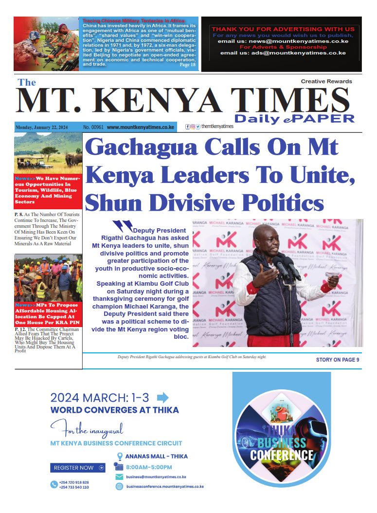 Jan 22, 2024 Mt Kenya Times ePAPER_001