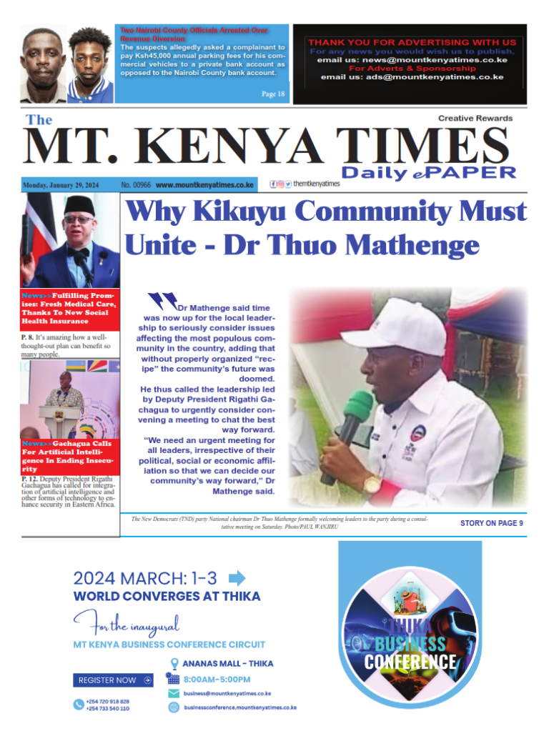 Jan 29, 2024 Mt Kenya Times ePAPER_001