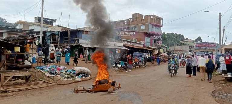 Residents burn caskate bearing South Mugirango MP's name Sylvenus Osoro