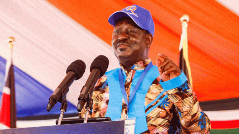 Azimio La Umoja leader Raila Odinga