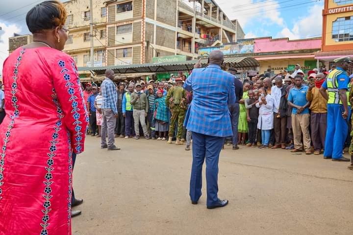 Deputy President Rigathi Gachagua addressing Murang’a County residents on Saturday