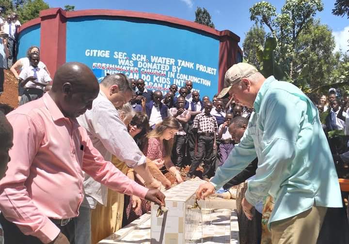 The Can-Do-Kids Organisation, under the patronage of Karanja Wamatangi, has constructed mega water storage tanks in Kiharu constituency.