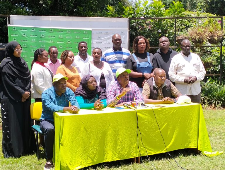 Amani National Congress (ANC) leaders during the press conference at the ANC headquarters