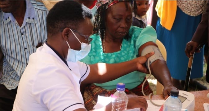 Some of the patients undergoing medical check-ups
