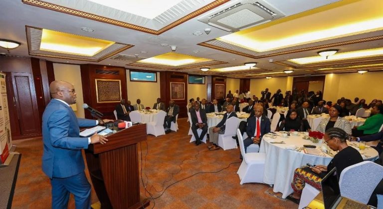 PS Omollo at Serena hotel, during the briefing