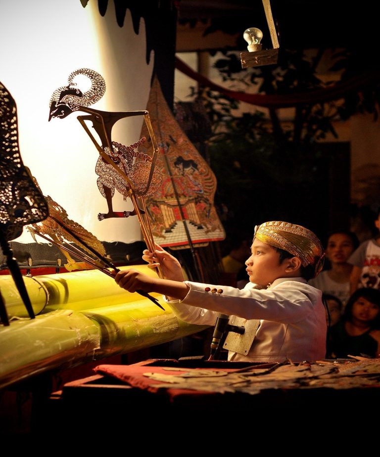 The famous shadow theater in Indonesia