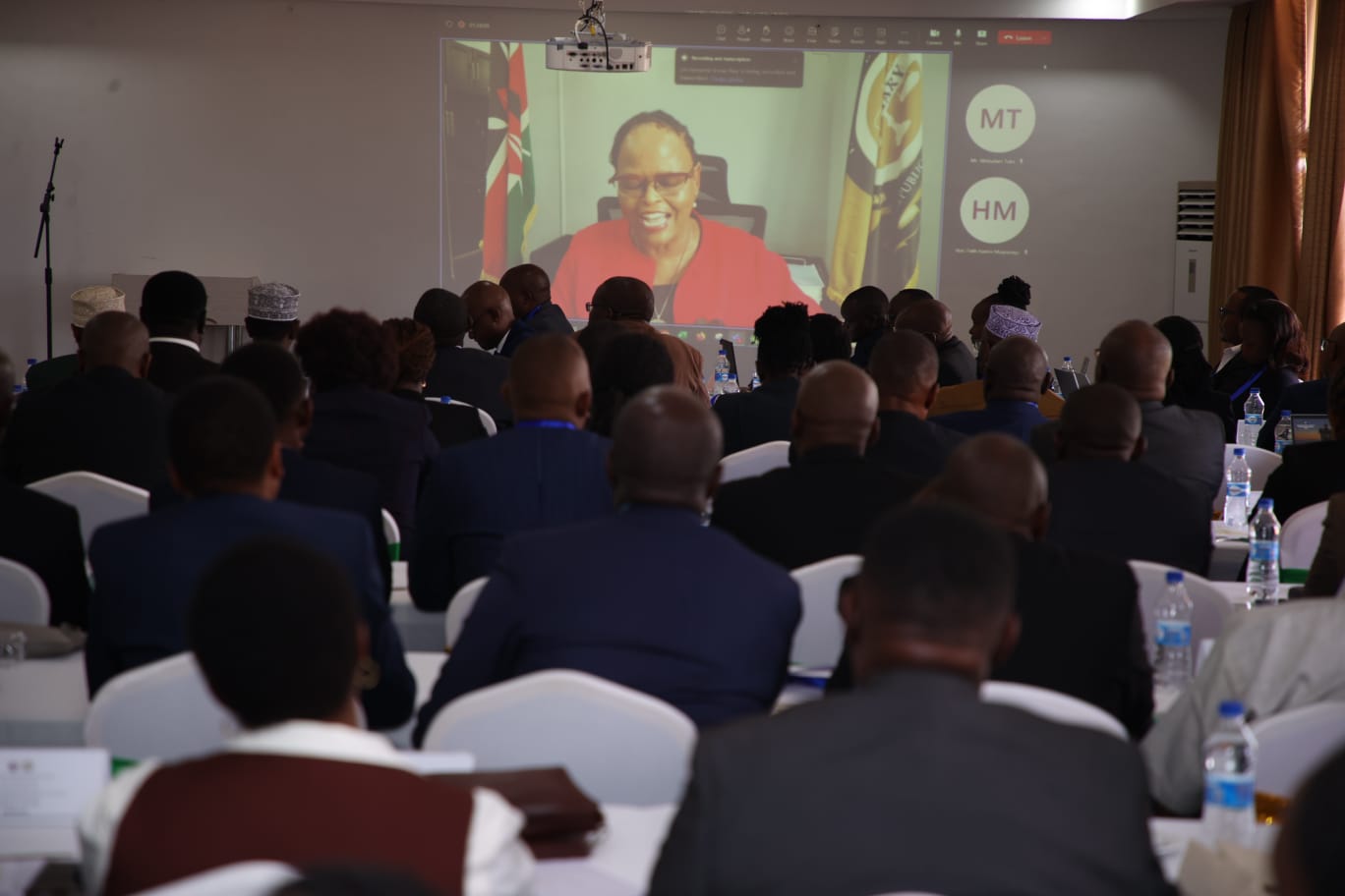 CJ Koome, delivering the keynote speech virtually at the start of the 11th Annual Heads of Station Forum