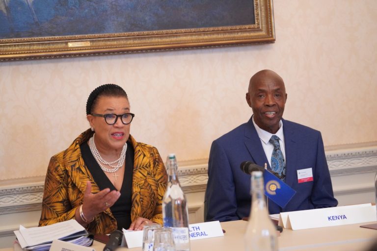 Education CS Ezekiel Machogu addressing the Common Wealth committee