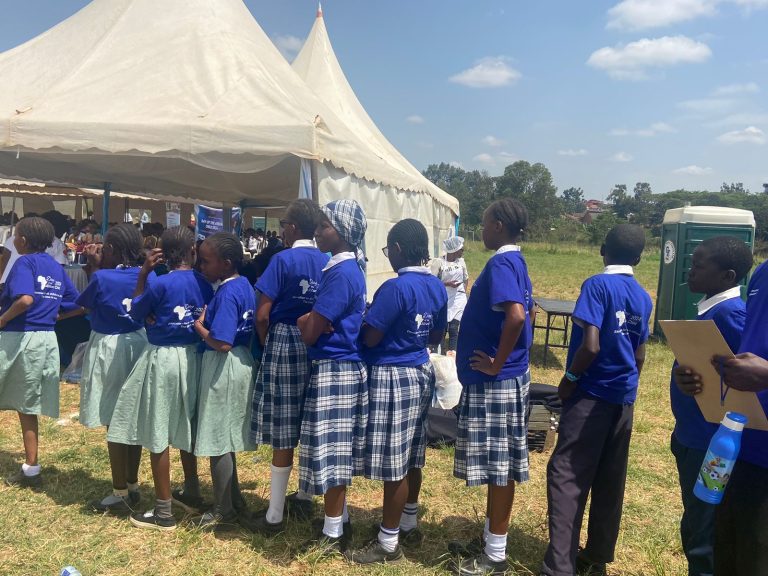Children representing different learning institutions across the county