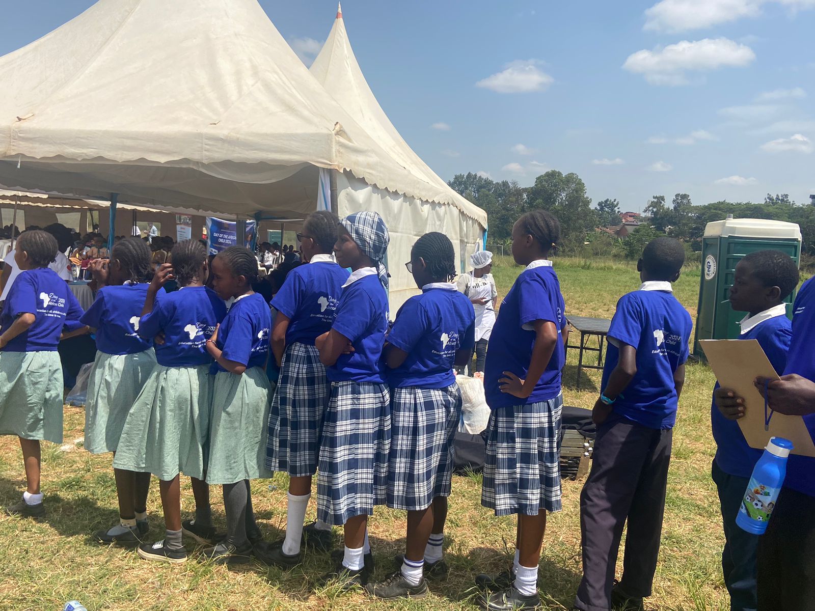 Children representing different learning institutions across the county
