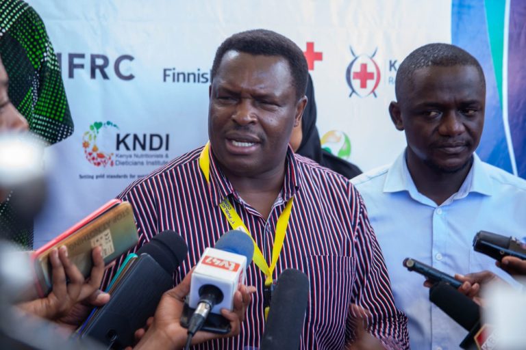 Council of Governors' Health Committee Chairperson and Tharaka-Nithi Governor Muthomi Njuki addressing journalists