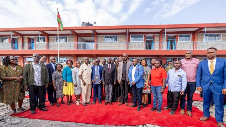 Deputy President Rigathi Gachagua with other leaders at Highway-Manyatta Primary school in Ruai yesterday