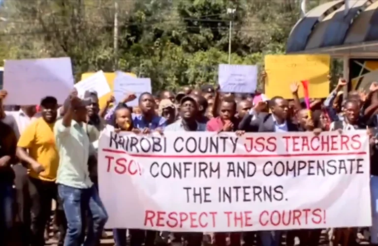 Junior Secondary School teachers on strike