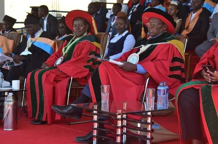 Meru National Polytechnic Chief Principal Mutembei Kigige, TVET PS Dr Esther Thaara, and Meru National Polytechnic Council Chairman Dr Antony Njagi.
