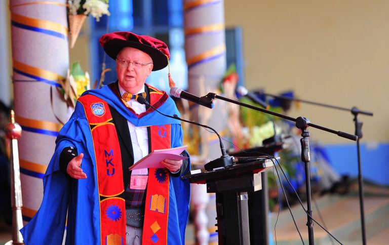 Prof John Struthers, Chancellor MKU