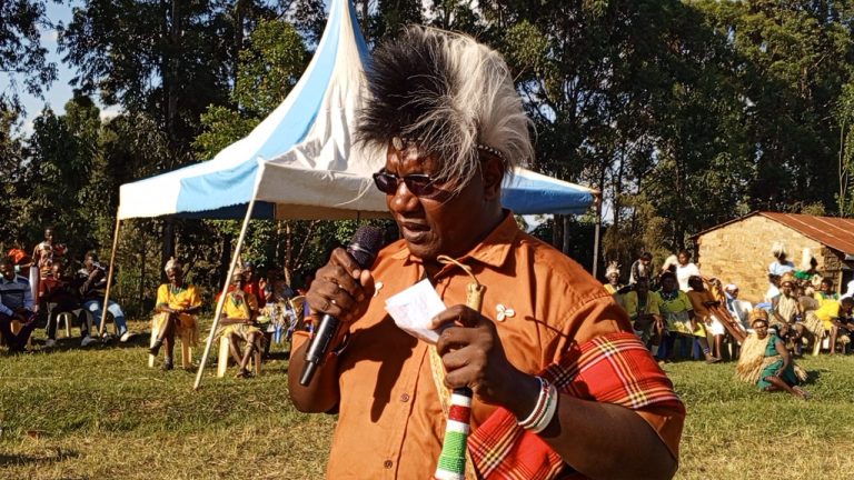 Society for Alternative learning and Transformation SALT C.E.O address attendees of Maara Cultural Festival Season 2 at YMCA Mugona grounds in Mitheru Ward