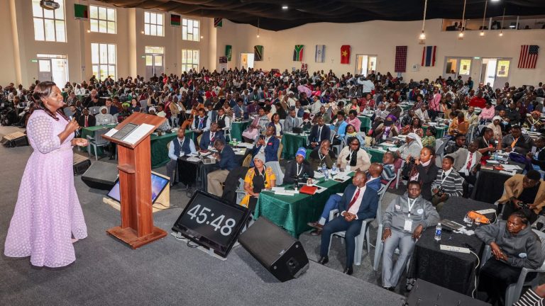 The spouse of the Deputy President Pastor Dorcas Rigathi speaking during the Call2All Strategic Summit in Limuru yesterday