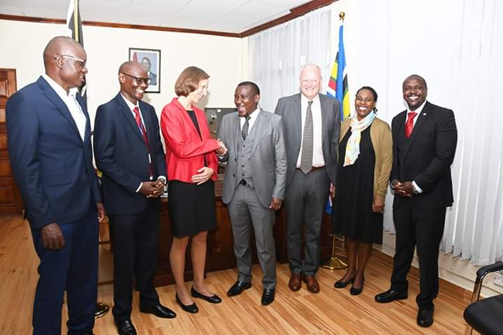 Department of Irrigation Principal Secretary Ephantus Kimotho was paid a courtesy call by the incoming Country Director for KFW Ms Krostina Laarman