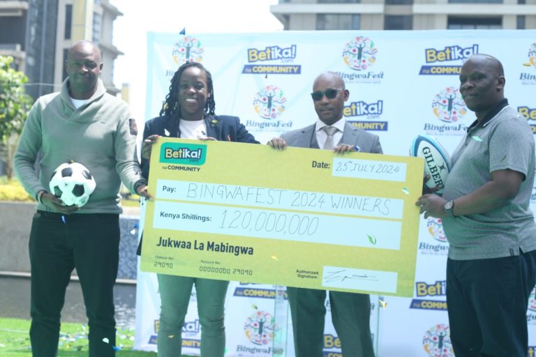 From Right-Left, Fred Ollows Rubgy Trainer and Consultant, Mutua Mutava CEO