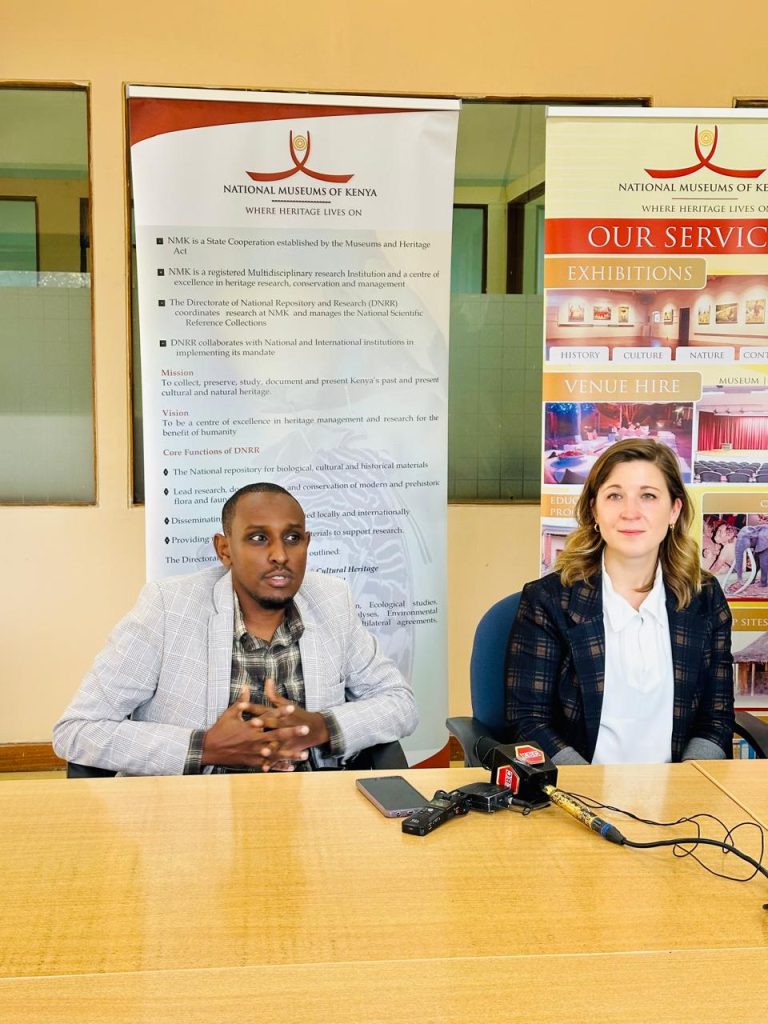 NMK scientists addressing the press at the Nairobi National Museum for the forthcoming paper in American Journal of Human Genetics