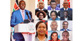 President William Ruto's recently nominated 11 Cabinet Secretaries