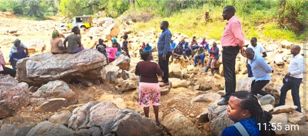 Project site handover meeting in Tharaka constituency. Photo/Mwenda Njeru