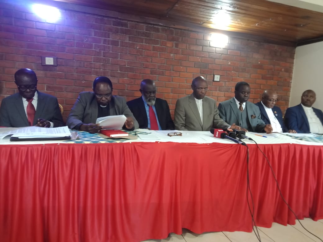 Religious leaders under the Ufungamano-Joint Forum of Religious Organizations (U-JFRO) issuing their address to the media