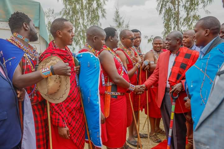 Deputy President Rigathi Gachagua at the Maa Community 25th Interministries Union prayers at Inkinyie Primary and Junior Secondary School grounds in Kajiado