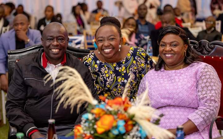 Deputy President Rigathi Gachagua, his spouse Pastor Dorcas with President Ruto’s daughter Charlene