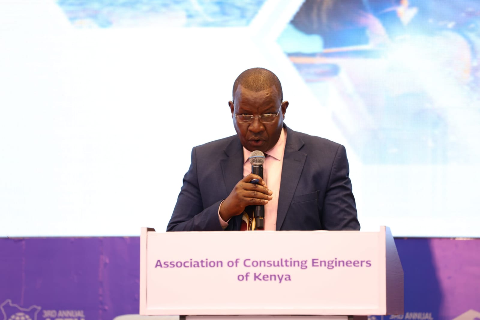 Eng. Simon Korir, Director of Water Infrastructure Development at MOWSI , representing the Cabinet Secretary Ministry of Water, Sanitation and Irrigation Eng. Erick Muriithi.