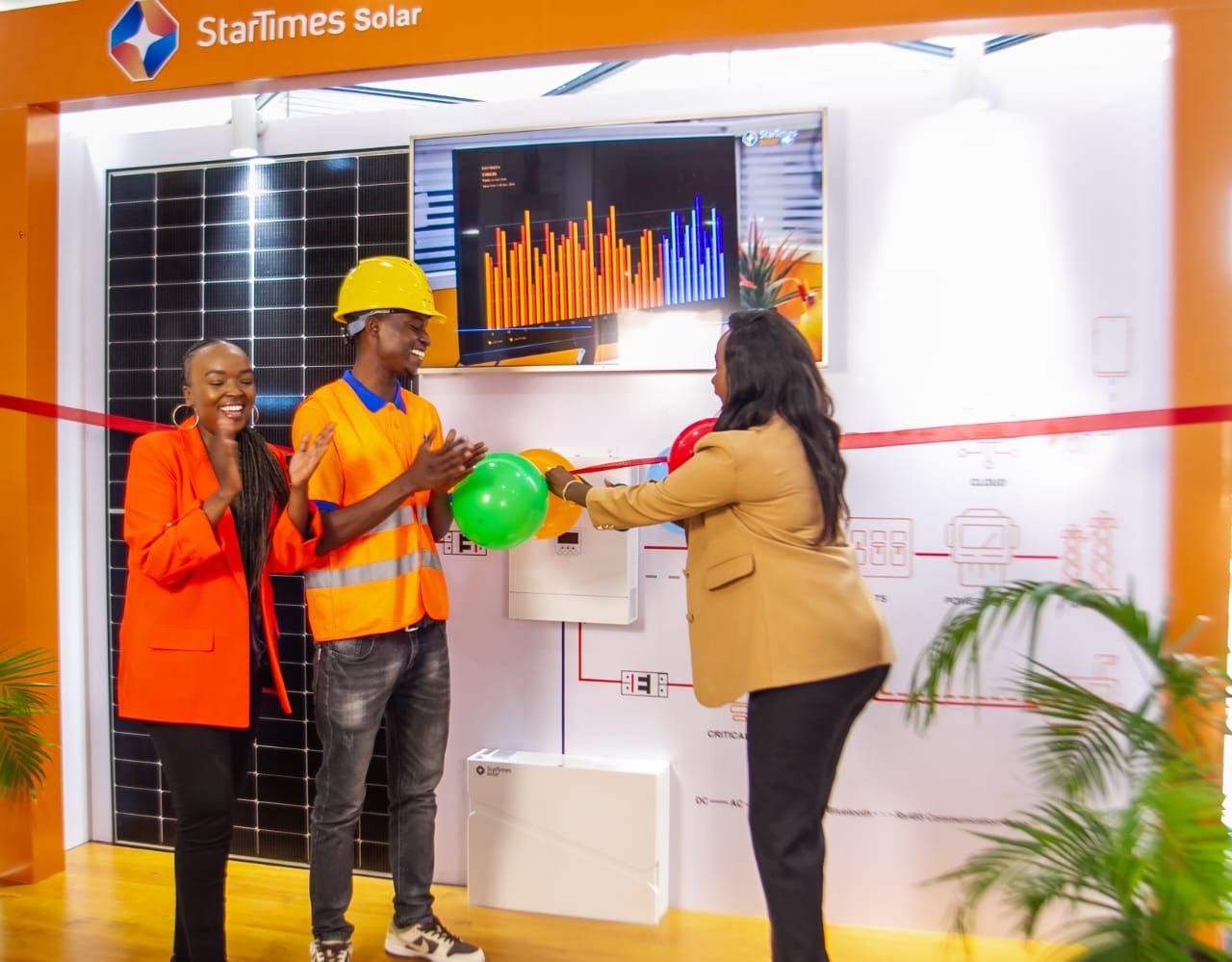 From Left, Hanisa Weru ( Startimes lead solar consultant ),