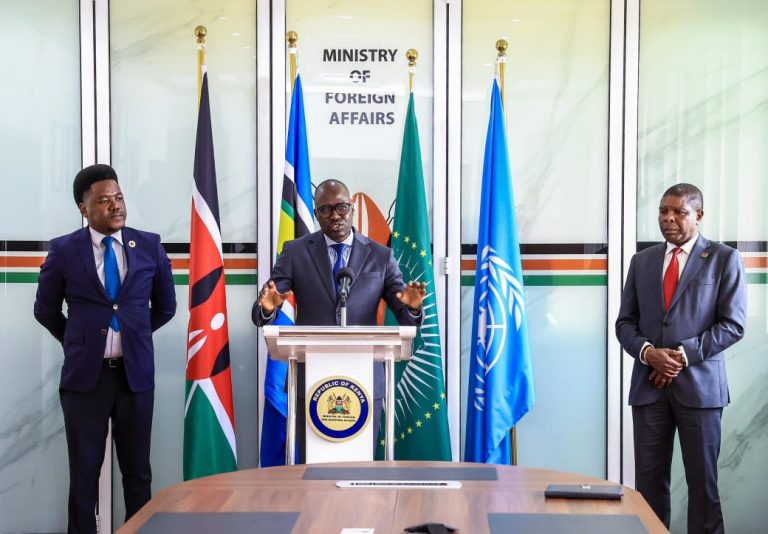 From left, Edward Muito - Chief Information Officer Afica4Haiti, ⁠Dr. A Korir Sing’Oei