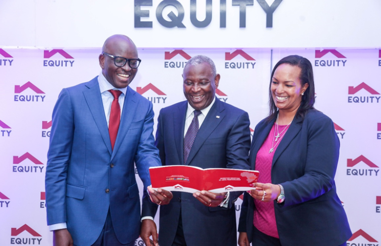 From left to right - Equity Group Chief Finance Officer, Moses Nyabanda, Equity Group Managing Director and CEO, Dr. James Mwangi and Equity Group Chief Internal Auditor, Beth Kithinji