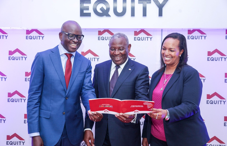 From left to right - Equity Group Chief Finance Officer, Moses Nyabanda, Equity Group Managing Director and CEO, Dr. James Mwangi and Equity Group Chief Internal Auditor, Beth Kithinji