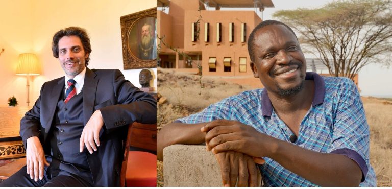 Ludwig Prince (left) from Germany and Brizan Were (right) from Kenya, the sponsors of Nawi Movie