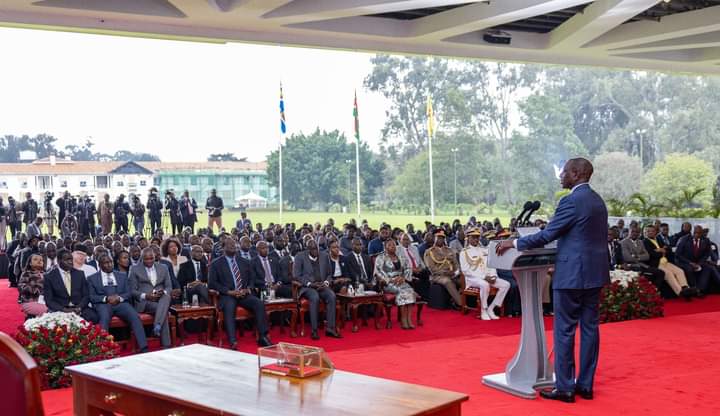 President William Ruto addressing the new cabinet secretaries