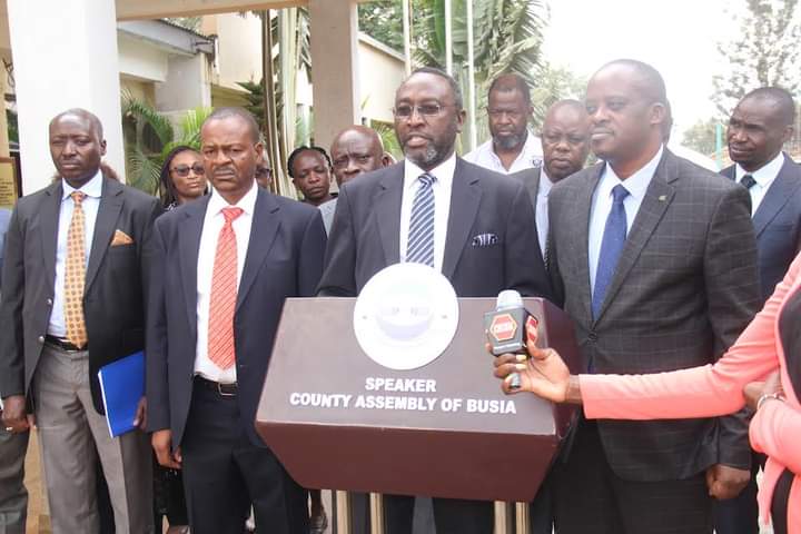 Senate Board of Management, led by the clerk of the Senate, Jeremiah Nyegenye