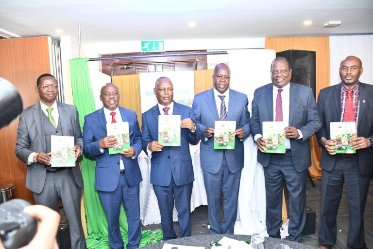 The Cabinet Secretary for Agriculture and Livestock Development Dr. Andrew Karanja, PhD and The PS of Agriculture Mr. Paul Ronoh officially launches Agriculture and Food Authority (AFA) 2023-2027 Strategic Plan.