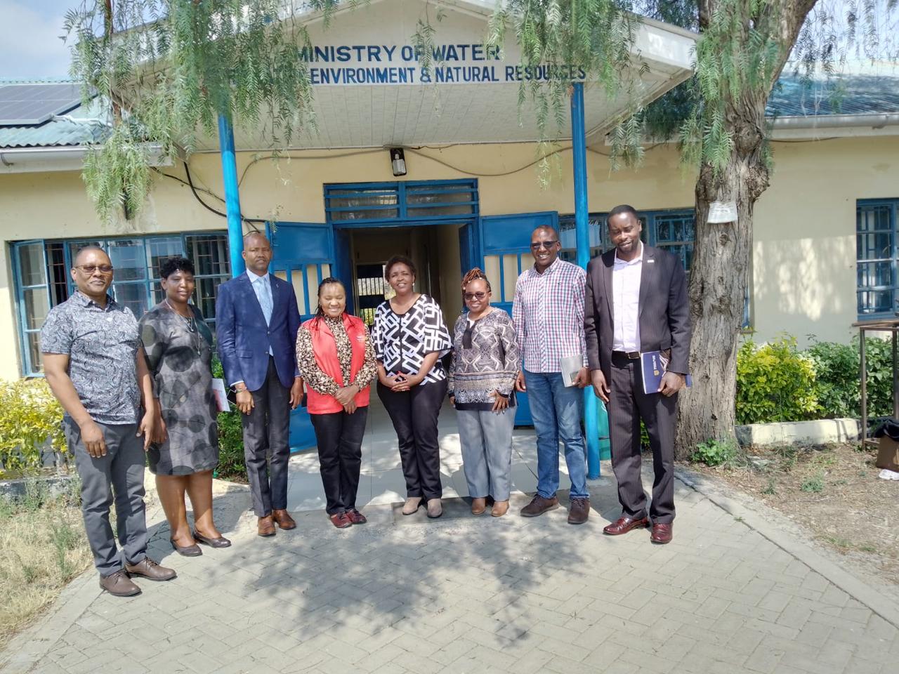 The Rotary Club of Nairobi Muthaiga North delegation with Kajiado County government officials pose for a photo.