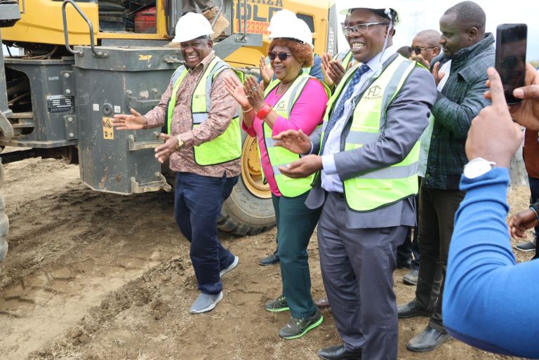 Trade CS Salim Mvurya with MP Naivasha Constituency Hon. Jane Kuhara and Dr Chelule CEO Special Economic Zone Authority (SEZA),