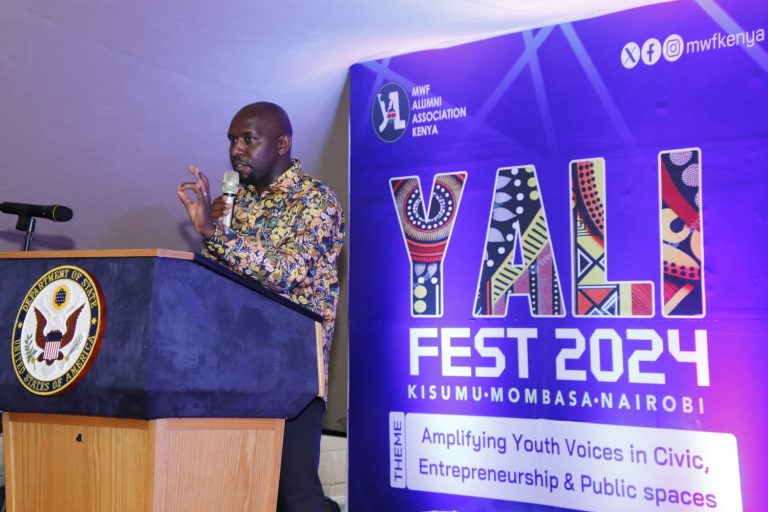 CS Murkomen issuing his address at Yali Festival at the Nairobi National Museum