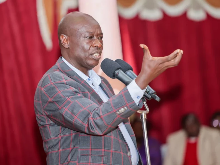 DP Rigathi Gachagua addresses congregants during a church service in Nyeri on July 7, 2024