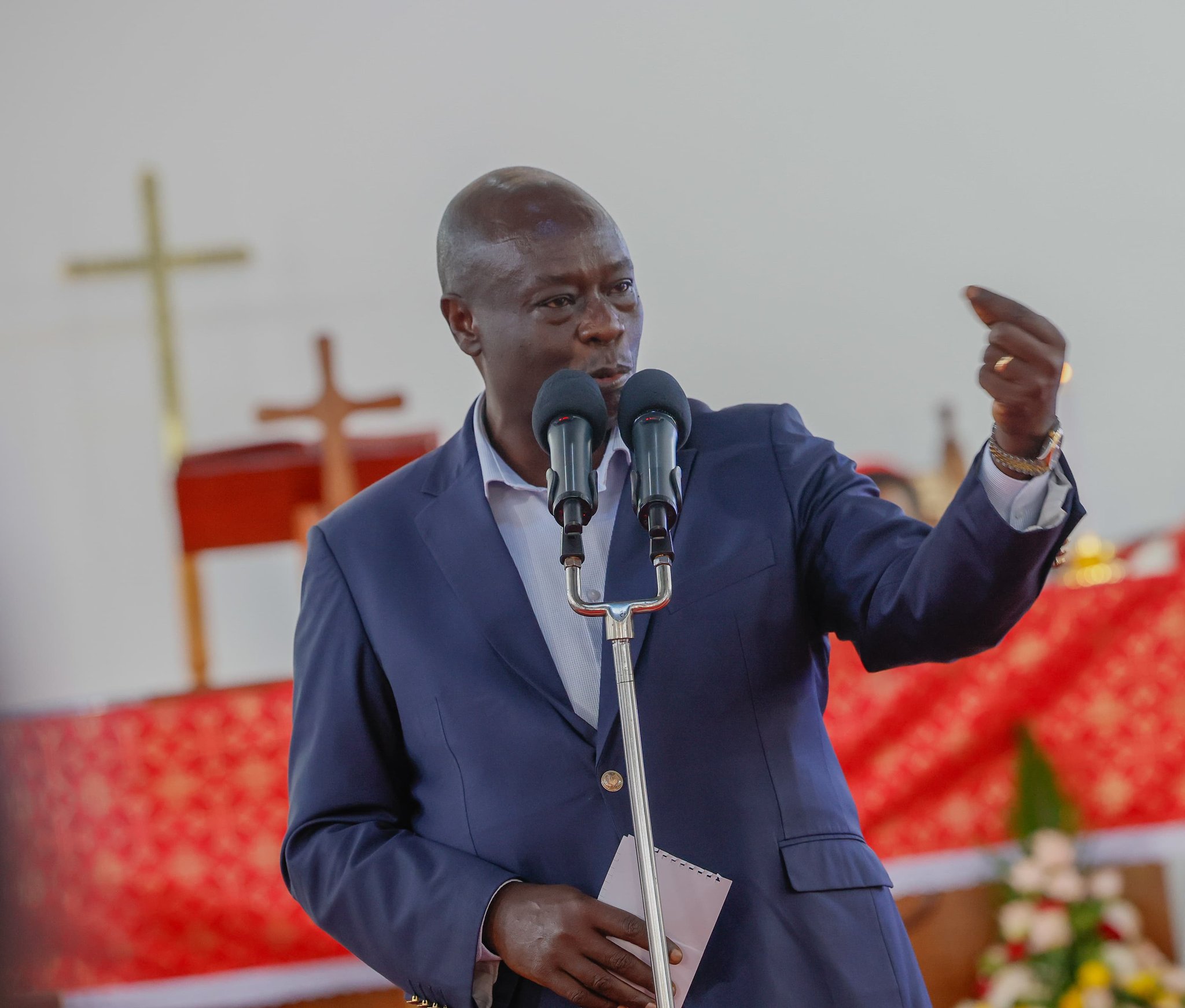 Deputy President Rigathi Gachagua at the consecration of ACK church in Kayole area yesterday.