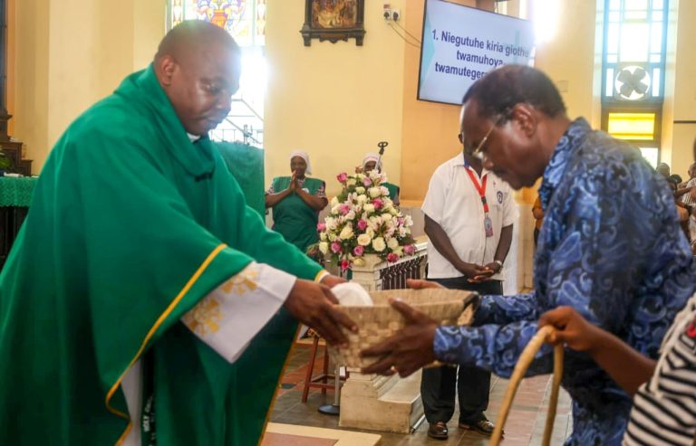 Dr. Musyoka attending a Mass at the historic Holy Ghost Cathedral, the oldest Catholic cathedral in Kenya, located in Mombasa.