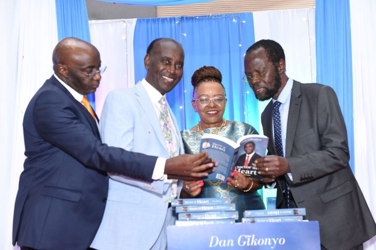 Founder of Karen Hospital Dr. Dan Gikonyo second left