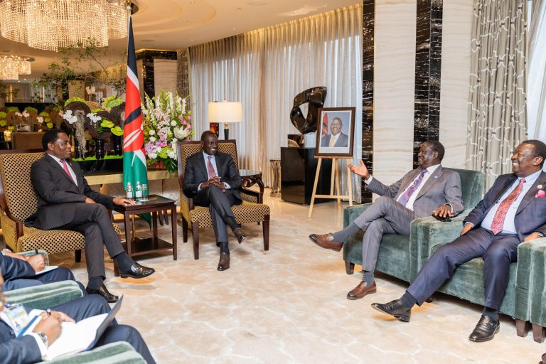 President William Ruto met with African presidents in Beijing China to drum up support for the Azimio leader Raila
